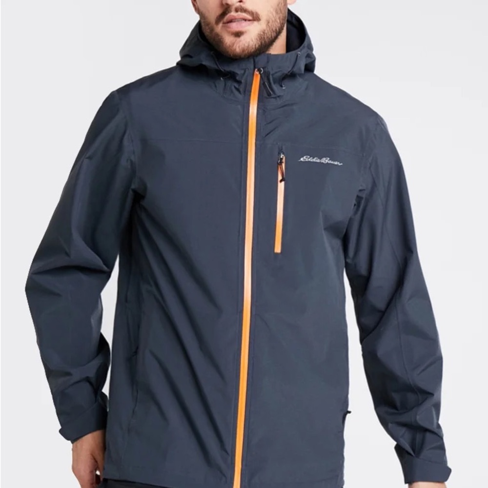 Eddie Bauer Men's Cloud Cap Stretch 2.0 Raincoat Dark Gray